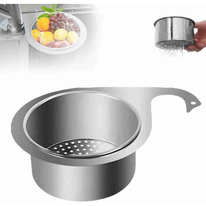 Panier égouttoir en acier inoxydable pour évier, filtre de vidange de cuisine, passoire au design élégant pour un drainage efficace - Product Image 1