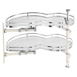 Organizzatore per Angolo Cieco a Battente da 36 Pollici di Larghezza, a 2 Livelli, Regolabile in Altezza con Vassoio a Chiusura Morbida - Product Image 1