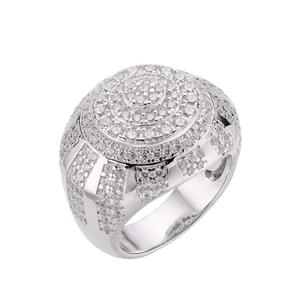 Bague pour homme en argent 925 de qualité supérieure avec diamant de laboratoire et grappe ronde, pour les acheteurs de bijoux en gros - Product Image 1