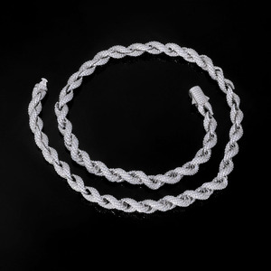 925 <b>Silver</b> Iced Out Link <b>Chain</b> Necklace Lab-Grown Certified Diamond Cuban Style Luxury Hip Hop Jewelry for <b>Men</b> Women - Product Image 5