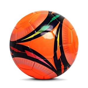 ลูกฟุตบอลสีขาวลายสีดำส้มเขียวอมฟ้าแบบเป่าลมสำหรับทุกฤดูกาล - Product Image 5