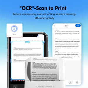 Mini Imprimante <span class=keywords><strong>Portable</strong></span> pour <span class=keywords><strong>Android</strong></span> iOS, Cadeau Idéal pour Étudiants, Imprimante Mobile Sans Fil pour Devoirs et Notes d'Étude, Personnalisation OEM ODM - Product Image 4