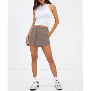 Women's High Waist Sportswear Sweat Shorts Breathable Fleece Fabric Custom Logo <b>Decoration</b> Hot New <b>Summer</b> Colors - Product Image 2