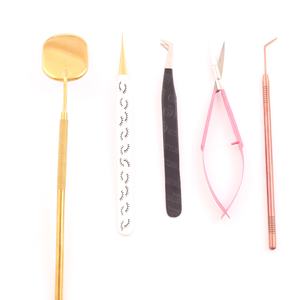 Ensemble de pinces à cils en acier inoxydable de haute qualité Outils de beauté de précision Pince à épiler pour extension de cils Marque privée - Product Image 1