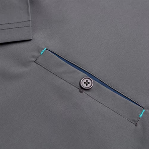 Uniformes Médicos Personalizados Gris Oscuro Transpirables para Enfermería, Hospital, Uniformes Médicos Ligeros de Verano Hechos a Medida - Product Image 5