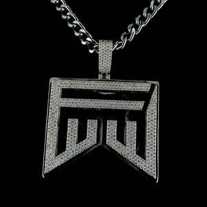 Hip Hop joyería plata esterlina 925 personalizar letra nombre colgantes Iced Out Charms VVS Moissanite colgante - Product Image 1