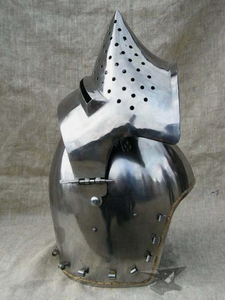 Casco Bascineta Medieval de Acero Pulido con Visera, Armadura Histórica para Recreación y Exhibición - Product Image 4