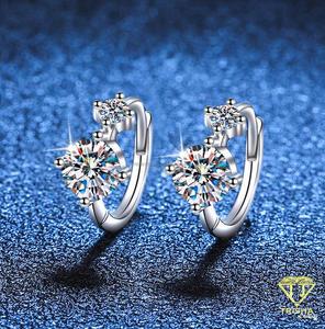 Pendientes de Aro con Diamantes de Moissanita de Alta Calidad, Joyería de Lujo para Mujer - Product Image 5