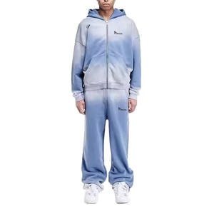 ชุดวอร์มผู้ชายแบบมีฮู้ดสำหรับฤดูหนาว ผ้าฝ้ายเฟรนช์เทอร์รี่ 100% แบบ 2 ชิ้น ดีไซน์พิมพ์ลายดิจิทัลตามสั่ง สำหรับใส่ลำลอง - Product Image 2