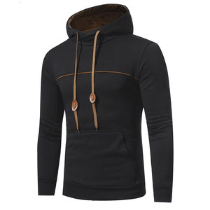 Sweat-shirt à capuche pour homme, coupe ajustée, cordon de serrage contrastant, décontracté - Product Image 4