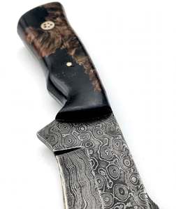 Handcrafted Patterned Steel Utility <b>Craft</b> <b>Tool</b> Hybrid Resin Wood Handle Executive Display Piece - Product Image 3