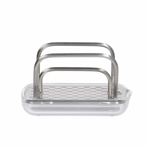 ที่วางฟองน้ำสแตนเลสแบบติดผนังในครัว กันน้ำและล้างทำความสะอาดได้ - Product Image 1