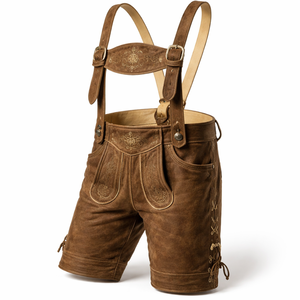 Lederhosen de Cuero Genuino al por Mayor con Logotipo y Etiquetas Personalizadas - Fabricante OEM para Pedidos al por Mayor para Hombres - Product Image 3