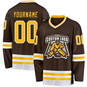 Custom Ice Hockey <b>Jerseys</b> Sublimation Printed Breathable Polyester Wholesale Bulk Team Game Uniform - Product Image 5