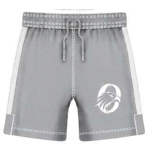 Conjunto de Uniforme de Rugby de Manga Corta Gris Claro y Blanco, Jersey de Rugby a Rayas con Cuello Redondo, Pantalones Cortos con Cordón, Ropa Deportiva para Equipos - Product Image 4