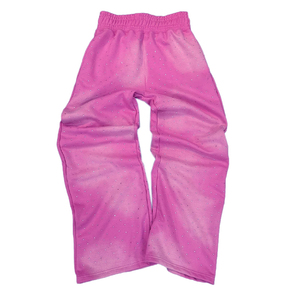 High Quality Heavyweight Fleece Tie Dye Pants Men Rhinestone Graphic Baggy <b>Sweatpants</b> <b>Wholesale</b> Custom Logo <b>Flare</b> Jogging - Product Image 3