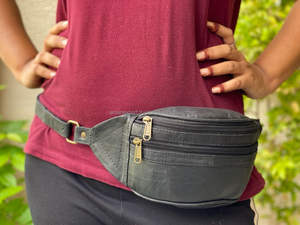 Real Genuine Waist Pocket Leather Belt Money Belt - Product Image 2