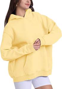 Sudadera con Capucha Extra Grande de Forro Polar para Mujer, 100% Algodón, Estilo Urbano, Resistente al Viento, Transpirable, 300g, OEM - Product Image 3