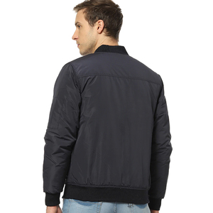 Newest Style Casual Winter <b>Men's</b> Stand Collar Bomber <b>Jacket</b> Zipper Closure Multi Color Options Breathable Anti-Bacterial Fabric - Product Image 2