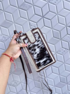 Sac à main pour téléphone en cuir de vachette véritable avec fourrure, nouveau sac bandoulière de créateur, petite taille, pochette de poignet, sac bandoulière - Product Image 5