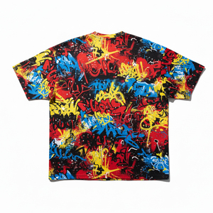 เสื้อยืดโอเวอร์ไซส์ประดับเพชรเทียมสำหรับผู้ชาย พิมพ์ลายตามสั่ง ผ้าฝ้าย 100% เนื้อหนา สไตล์สตรีทแวร์ ฮิปฮอป ทรงหลวม - Product Image 4