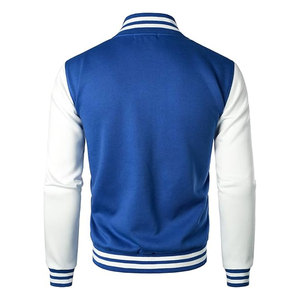 Veste Letterman pour homme, style universitaire décontracté, veste bomber boutonnée, veste de baseball pour homme, mélange de coton, classique - Product Image 3