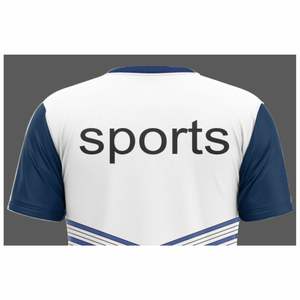 เสื้อยืดกีฬาถักคุณภาพสูง 100% โพลีเอสเตอร์ ระบายอากาศ แห้งเร็ว เป็นมิตรกับสิ่งแวดล้อม แฟชั่นผู้ชาย ฟุตบอล ผู้ผลิต OEM ODM - Product Image 5