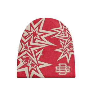 Gorro Unisex con Patrón de Estrella Geométrica, 100% Acrílico, Gorro de Invierno, Estilo Urbano, Casual, para Adultos, en Negro, Rojo, Morado, Marrón y Azul - Product Image 4