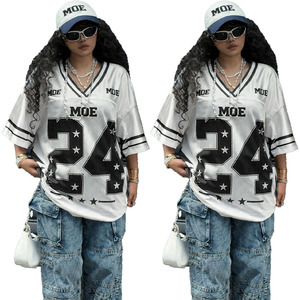 Vêtements de course tendance et personnalisés MOE No. 24 T-shirts imprimés avec logo personnalisé, uniformes de sport, sweat-shirts, maillots de football américain - Product Image 1