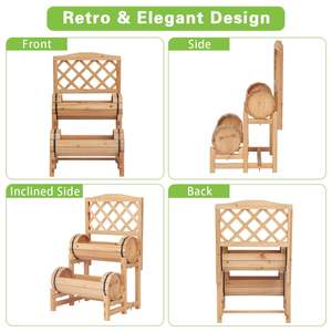 Jardinière élégante surélevée PPL pour l'extérieur, idéale pour les plantes, les fleurs et les pots de fleurs - Product Image 3