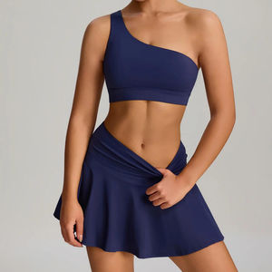 Ensemble de jupe de sport 3-en-1 : jupe de tennis et de yoga avec short de compression, robe de fitness pour la gym et les sports - Product Image 2