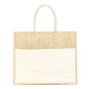 Sac cadeau en jute naturel uni pour la vente au détail et l'emballage, sac fourre-tout avec poignées en corde, fermeture à glissière, taille personnalisée - Product Image 3