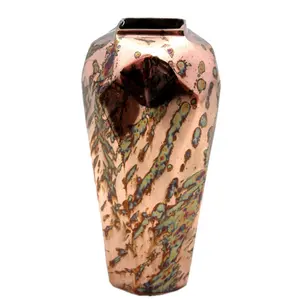 Dekorasi rumah kualitas Premium vas Pot bunga Dekoratif antik tembaga tua untuk meja lantai dinding buatan tangan