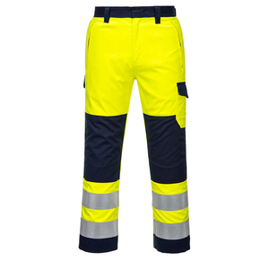 Pantalon de travail haute visibilité pour hommes, polyester, réfléchissant, uniforme de sécurité, jaune, bleu marine - Product Image 6