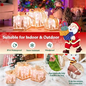 Set di 3 Scatole Regalo Luminose per Decorazioni Natalizie e Feste - Product Image 2