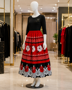 Tropical Embroidered Clothing Vintage Floral Skirt Cotton Everyday Wear Micronesian Island Pacific Style Micronesian Skirt - Product Image 1