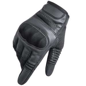Gants de moto en cuir pour la course, été, écran tactile, doigts entiers, unisexe, bonne qualité, protection UV - Product Image 6