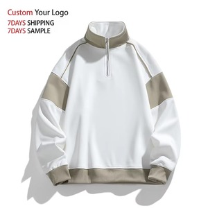 เสื้อสเวตเชิ้ตผู้ชายคอเต่าแบบซิป ¼  ผ้าฝ้าย 100% สำหรับออกกำลังกาย  แบบเรียบ  รับผลิตตามแบบ ODM พร้อมสกรีนโลโก้ - Product Image 6