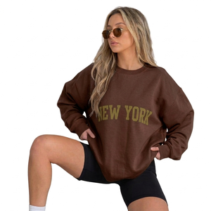 Sudadera Casual de Invierno para Mujer, Cuello Alto, Manga Larga, Transpirable, de Secado Rápido, Poliéster/Algodón, con Forro Polar Relajado en la Parte Delantera - Product Image 3