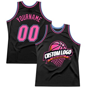 Vente en gros directe OMMIZ INDUSTRY Maillot de basket-ball personnalisé de haute qualité bleu noir-blanc à col rond avec sublimation - Product Image 5