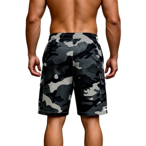 Men's Breathable Casual Camouflage Knee Length <b>Cargo</b> <b>Shorts</b> Summer <b>Lightweight</b> Wide Leg Elastic Waist with Multiple Pockets - Product Image 5