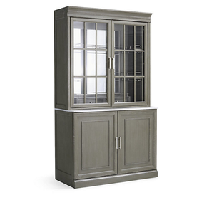 Vitrina Moderna Fasano de Madera de Caoba Sólida, Tapizada a Mano, con Puerta de Vidrio, Aparador, Mueble de Almacenamiento para Dormitorio, Estilo Minimalista - Product Image 3