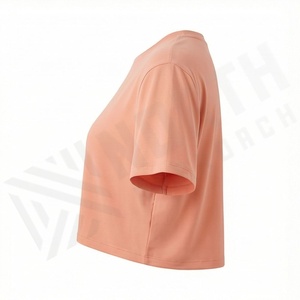 Débardeur court en coton personnalisable pour femme et fille, couleur unie, délavé, style streetwear, pour fitness, gym, entraînement et activewear - Product Image 3