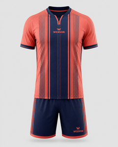 Conjunto de Camiseta de Fútbol Unisex Webson, Rojo y Negro, Manga Corta, Absorbe la Humedad, Transpirable, Impermeable, Teñido, Corte Regular, para Todos - Product Image 2