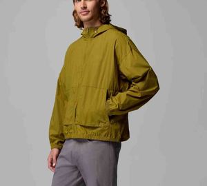 <b>Men's</b> Hooded Windproof Zipper Closure Casual Solid Color Polyester <b>Blouson</b> <b>Jacket</b> Spring Wear Regular Fit Loose Style - Product Image 3