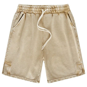 Acid Wash Vintage Eco-Friendly <b>Elastic</b> Waist Shorts Custom Fleece Cotton Gym Sweat Shorts Premium Quality Wholesale Custom Logo - Product Image 4