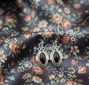 Natural Garnet <b>Dangle</b> <b>Earrings</b> 925 Sterling <b>Silver</b> Rose Gold Yellow Gold Plated Handmade Boho Marquise Gemstone <b>Earrings</b> for Her - Product Image 4