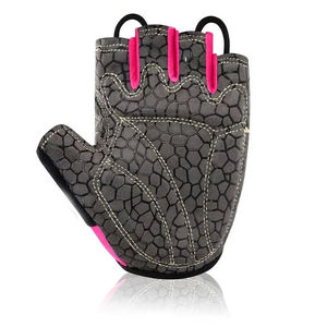 <b>Half</b> Finger Sports Gloves Black Pink Polyester Lycra Non <b>Slip</b> Hook And Loop Closure Unisex All Seasons Basketball - Product Image 2