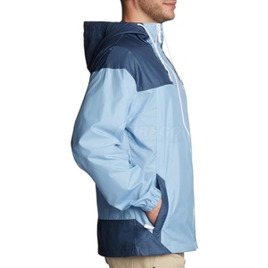 <b>Men</b> Outdoor Shell <b>Jacket</b> <b>Lightweight</b> Hooded <b>Rain</b> Protection <b>Jacket</b> Custom Logo Full Zip Utility Outerwear OEM Supplier - Product Image 4
