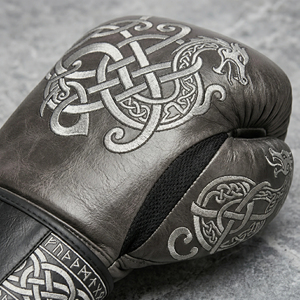Guantes de Boxeo de Cuero con Diseño de Dragón Grabado, Cierre de Cordones en la Muñeca, Impermeables, Protección UV, para Uso en Exteriores, Entrenamiento, Alta Calidad Premium - Product Image 6